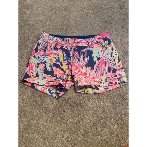 Lilly Pulitzer The Callahan Short Multicolor Floral Print Size 00 - Picture 1 of 3